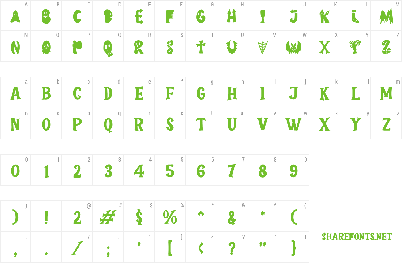 Font Ghoul Scratch preview